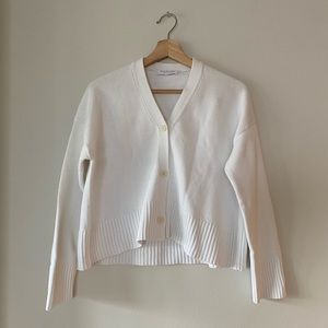 Everlane Ivory Soft Cotton Square Cardigan